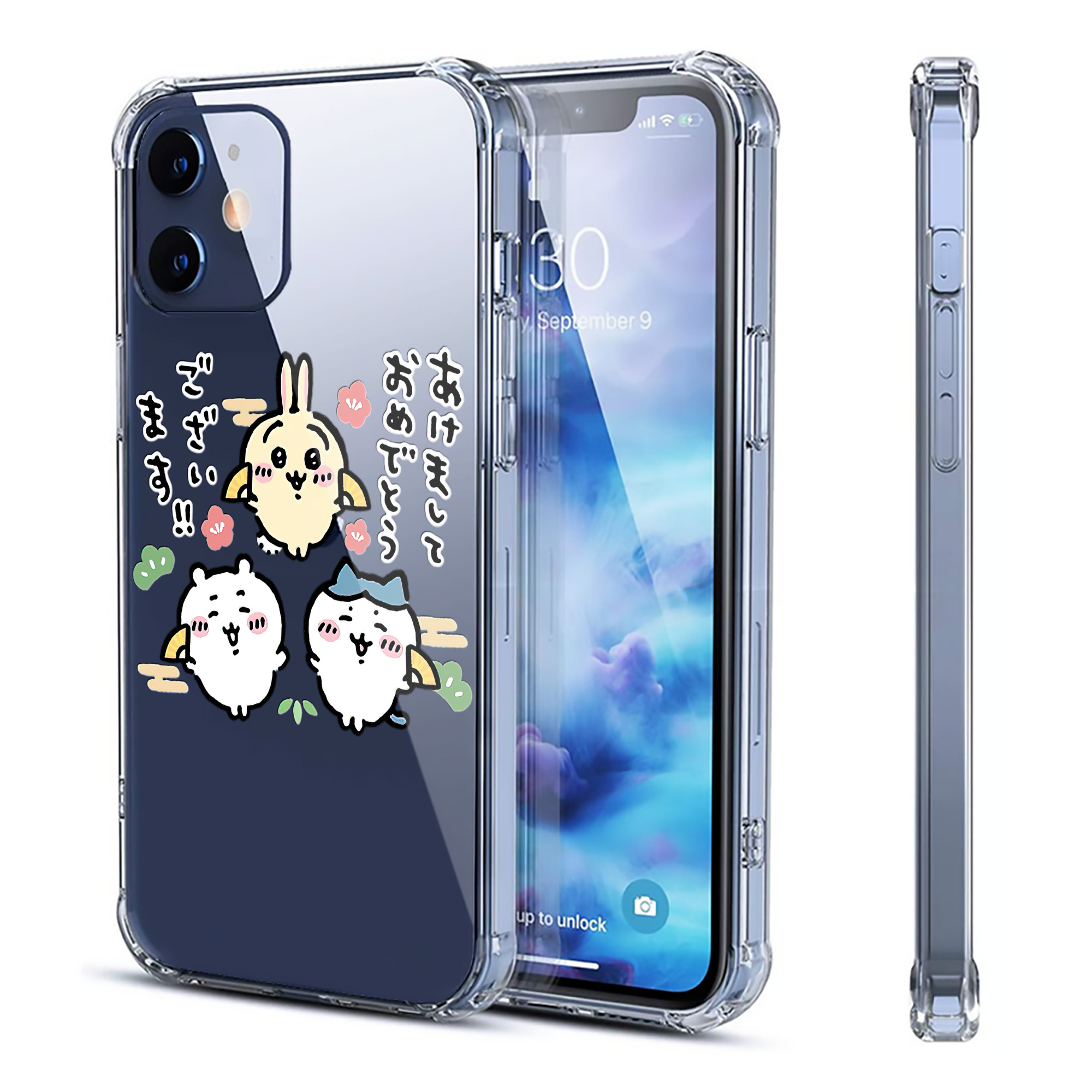 （画像用） ちいかわ ちいかわ Chii-kawa chiikawa 【iPhone 12シリーズ対応】透明スマホケース（クリアソフトケース）